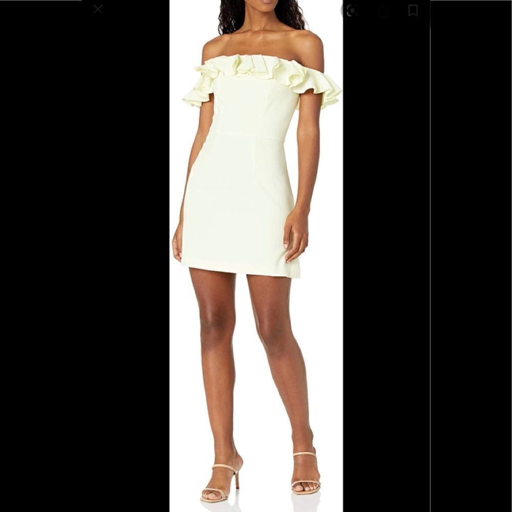 French Connection whisper light ivory dress. 4. - Picture 8 of 11